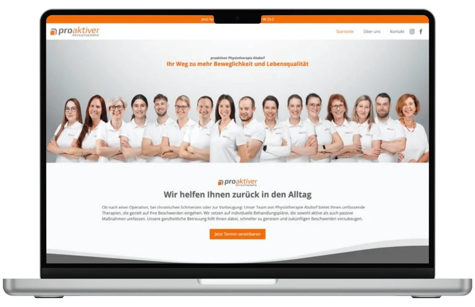 Proaktive Physiotherapie Website